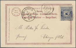 Korea: 1896, 10 P. 2nd Printing Tied "SEOUL 18 JANV 00" To Ppc "Journey Around The World" Showing "The Palace Garde Of T - Corée (...-1945)