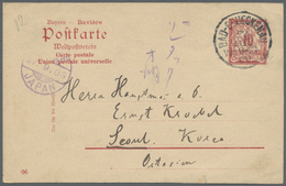 GA Korea: 1906, Incoming Mail, Bavaria, UPU Card 10 Pf. "BAD-BRUECKENAU 23 AUG 06" To Seoul/Korea W. Kobe Sept. 27 Trans - Corea (...-1945)