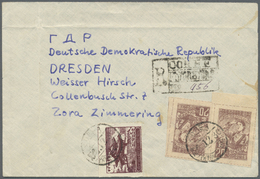 Br Korea-Nord: 1954. Registered Envelope (light Bends) Addressed To Germany Bearing North Korea SG N50, 70wn Brown (impe - Corea Del Nord