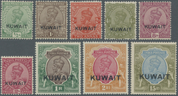 * Kuwait: 1929-37: Nine Stamps KGV. With WATERMARK INVERTED, Id Est ½a., 1a., 2a., 4a., 8a., 12a., 1r., 2r. And 15r., Mi - Kuwait