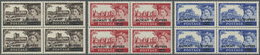 ** Kuwait: 1955/1956, QEII Definitives, Set Of Twelve Values As Blocks Of Four, Unmounted Mint. SG 107/09, 110/19 - Kuwait