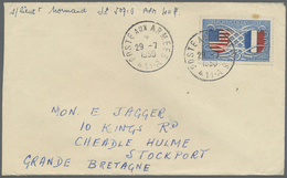 Br Laos: 1950. Military Mail Envelope Written From Laos Addressed To England Bearing France 25f Blue/red Tied By 'Poste - Laos