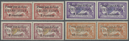 **/* Libanon: 1924, Airmails, Complete Set In Horiz Pairs, Right Stamp Showing Variety "Fat A", Unmounted Mint, Normal S - Libano