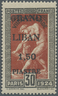 * Libanon: 1924, Olympic Games, 1.50pi. On 30c. Showing Variety "Small G In GRAND", Mint O.g. Previously Hinged. Maury 2 - Lebanon