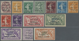 * Libanon: 1924/1925, Bilingual Overprints, 14 Values With Inverted Surcharge (1.50pi. On 30c. Orange Slight Toning), Mi - Lebanon