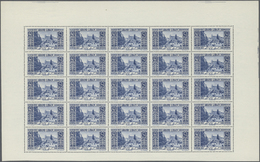 ** Libanon: 1925, Definitives "Views Of Lebanon", 2.50pi. To 25pi., Five Values As Sheets Of 25 Stamps Each, Unmounted M - Liban