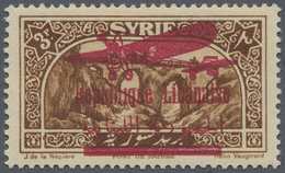 * Libanon: 1928, Airmails, 3pi. Brown, Mistakenly Overprinted Syria Stamp, Mint O.g. With Hinge Remnant, Signed Calves A - Liban