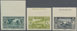 **/* Libanon: 1930/1935, Definitives "Views Of Lebanon", 0.10pi. To 100pi. Complete Set Of 21 Values IMPERFORATE, Mainly - Liban