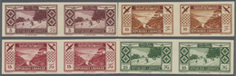 * Libanon: 1936, Tourism And Sports Complete Set Of 8 Imperf Pairs, Mint Light Hinged, Very Fine, A Very Scarce Offer - Lebanon