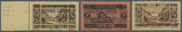 * Libanon - Portomarken: 1928, Three Stamps Showing Varieties Of Overprint, Mint O.g. With Hinge Remnants/some Imperfect - Lebanon