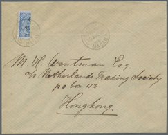 Br Macau: 1910, 6A./200 R. Bisect Tied "MACAU 25 AGO 10" To Cover To Hong Kong W. Same Day Arrival On Reverse. - Other & Unclassified