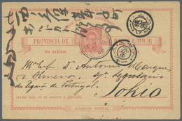 GA Macau - Ganzsachen: 1886, 20 R. Canc. "MACAO FE 15 86" To Tokyo/Japan, On Reverse Transits Hong Kong And Yokohama, On - Postal Stationery