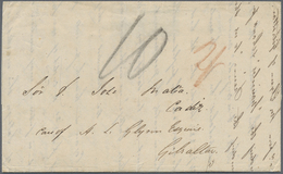 Br Malaiische Staaten - Straits Settlements: 1852. Stampless Envelope Written From Singapore Dated '29th Sept 52' Addres - Straits Settlements