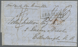 Br Malaiische Staaten - Straits Settlements: 1852: Penang 1852 Entire To Edingburgh By Closed Mail Via Marseilles, Showi - Straits Settlements