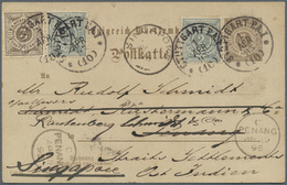 GA Malaiische Staaten - Straits Settlements: 1895. Württemberg Postal Stationery Card 3pf Brown With Picture Of Kanzler - Straits Settlements