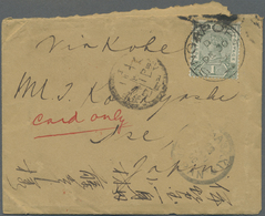 Br Malaiische Staaten - Straits Settlements: 1900, QV 1 C. Green Tied Central "SINGAPORE D DE 30 00" To Small Printed Ma - Straits Settlements