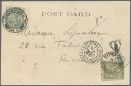 Br Malaiische Staaten - Straits Settlements: 1901. Picture Post Card Of 'Collyer Quai And Part Of Hong Kong Bank' Addres - Straits Settlements