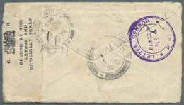 GA Malaiische Staaten - Straits Settlements: 1916. Indian Postal Stationery Envelope Half Anna Green Canvelled By Gawogi - Straits Settlements