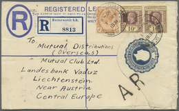 GA Malaiische Staaten - Straits Settlements: 1931. Registered Straits Settlements Postal Stationery Envelope 15c Indigo - Straits Settlements