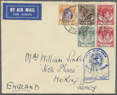 Br Malaiische Staaten - Straits Settlements: 1940. Air Mail Envelope Addressed To England Bearing Straits Settlements SG - Straits Settlements