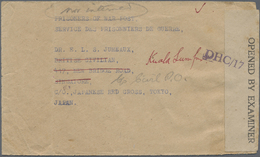 Br Malaiische Staaten - Straits Settlements: 1944. Stampless Envelope (bend) Headed ‘Prisoners Of War Post, Servic - Straits Settlements