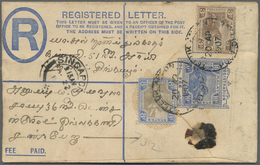 GA Malaiischer Staatenbund: 1907. Registered Postal Stationery Envelope 10c Blue Upgraded With SG 33, 3c Brown And SG 41 - Federated Malay States