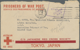 Br Malaiischer Staatenbund: 1943. Prisoner Of War Post/Service Des Prisonniers De Guerre' From The 'Australian Red Cross - Federated Malay States