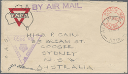 Br Malaiische Staaten - Johor: 1941. Air Mail Envelope Addressed To Australia Headed 'YMCA/Australia' With Circular Fran - Johore