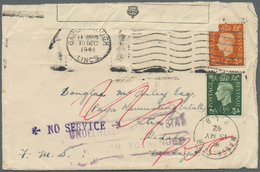 Br Malaiische Staaten - Kedah: 1941. Envelope Addressed To Kedah, F.M.S. Bearing Great Britain SG 462, ½d Green And SG 4 - Kedah