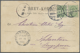 Br Malaiische Staaten - Kelantan: 1906. Picture Post Card From Kjobenhavn Addressed To Kelantan, Malaya Bearing Denmark - Kelantan