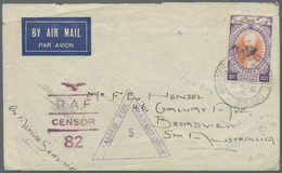 Br Malaiische Staaten - Kelantan: 1941, 25 C. Tied "FIELD POST OFFICE S04 19 JY 41" To Air Mail Cover To Broadview/South - Kelantan