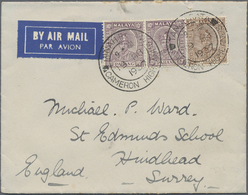 Br Malaiische Staaten - Pahang: 1937. Air Mail Envelope Addressed To England Bearing Pahang SG 33, 5c Brown And SG 37, 1 - Pahang