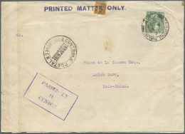 Br Malaiische Staaten - Perak: 1939. Envelope Addressed To Indo-China Headed 'Printed Matter Only' Bearing Perak SG 104, - Perak