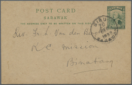 GA Malaiische Staaten - Sarawak: 1935. Sarawak 2c Green Postal Stationery Card Cancelled By Sibu Date Stamp '20th Dec 19 - Altri & Non Classificati