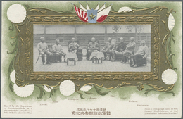 Br Mandschuko (Manchuko): 1906. Picture Post Card Of 'Manchurian Generals In Mukden' Bearing Japan SG 154, ½s Blue And S - 1932-45 Manciuria (Manciukuo)