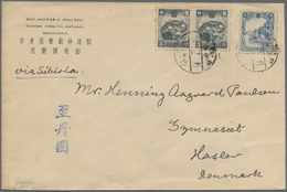 Br Mandschuko (Manchuko): 1938. Envelope Written From 'Danish Mission, Autung, Manchuria' Addressed To Denmark Bearing S - 1932-45 Mandchourie (Mandchoukouo)