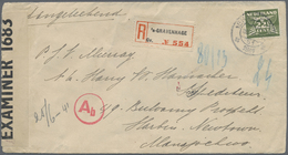 Br Mandschuko (Manchuko): Incoming Mail, 1941, Netherlands, 22 1/2 C. Tied "s'GRAVENHAAGE 25 VI 41" To Registered Cover - 1932-45 Manciuria (Manciukuo)