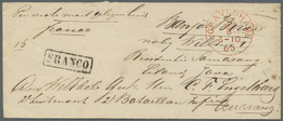 Br Niederländisch-Indien: 1863/68, Two Incoming Envelopes From "S'GRAVENHAGE"(red, W. Boxed FRANCO Alongside)  To Milita - Netherlands Indies