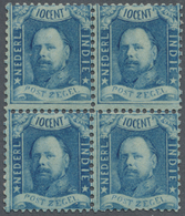 **/*/ Niederländisch-Indien: 1868, Willem III 10 C. Perforated, Proof In Blue Colour, A Block Of Four W. Pos. 2 Mounted - Indie Olandesi