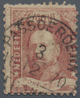 O Niederländisch-Indien: 1868, Willem III 10 C. Canc. "PASSOEROEAN  3/12 1870", Few Short Perfs. - Indes Néerlandaises