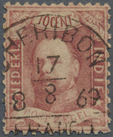 O Niederländisch-Indien: 1868, Willem III 10 C. Canc. "CHERIBON  17/8 1869", Nearly Full Original Gum, One Perf. Short. - Indie Olandesi