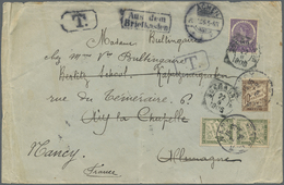 Br Niederländisch-Indien: 1906. Envelope (creased, Toned, Vertical Fold, Flap Missing) Addressed To Germany Bearing Yver - Indes Néerlandaises