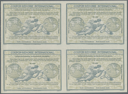 GA Niederländisch-Indien: Design "Rome" 1906 International Reply Coupon As Block Of Four 14 C. Nederlandsch-Indie. This - Indie Olandesi