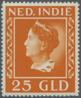 ** Niederländisch-Indien: 1941, Wilhelmina 25 G., Mint Never Hinged, Very Fine 1941, 25 Gulden Postfrisch, Tadelloses Ex - Netherlands Indies