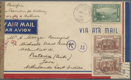 Br Niederländisch-Indien: 1940. Air Mail Envelope Addressled To Batavia, Java, Netherlands Lndies Bearing Canada SG 365, - Netherlands Indies