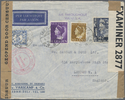 Br Niederländisch-Indien: 1941. Air Mail Envelope Addressed To London Bearing Netherlands Lndies SG 410, 50c Indigo, SG - Indes Néerlandaises