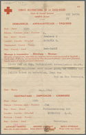 Br Niederländisch-Indien: 1941. 'Comite International De La Croix-Rouge' Enquiry Note From The Parents·of Mrs M. Woud (S - Netherlands Indies