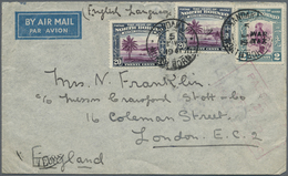 Br Nordborneo: 1941. Air MaiI Envelope (faults/part Flap Missing) Addressed To London Bearing North Borneo SG 312, 20c V - Bornéo Du Nord (...-1963)