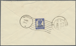 Br Oman: 1948 (Mar. 6) Pakistan Used In MUSCAT: Cover To Bombay Franked On Reverse With Pakistan 1947 3½a. Blue (PAKISTA - Oman