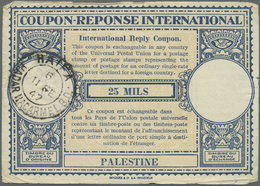 Br/GA Palästina: 1943/47, Three Covers Used Registered From Hadera With Stationery Cut-outs, Also IRC Reply Coupon Pmkd. - Palestina